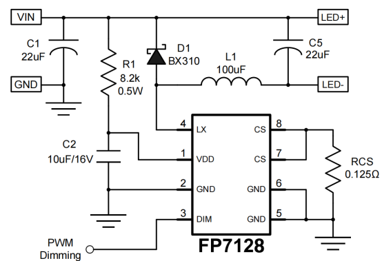 突破极限的调光体验 基于FP7128的48V转36V 20W智能磁吸灯方案
